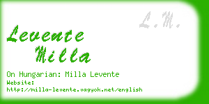 levente milla business card